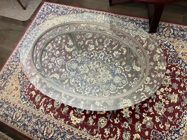 Coffee table   Glass and metal - Photo 4