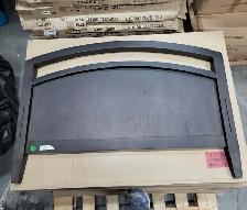 Modern Twin Headboard – Dark Wood Curved Design - Photo 2