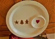 Brand New  Mayfair & Jackson Large Chip & Dip Plate