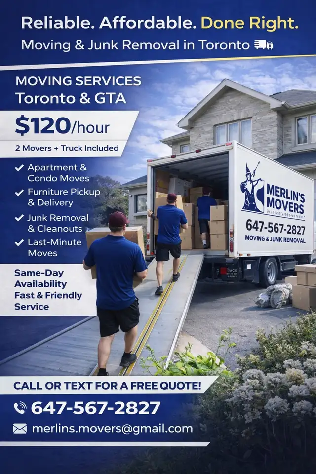 Merlins Movers – Moving & Junk Removal