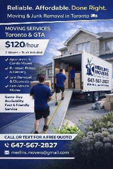 Merlins Movers – Moving & Junk Removal