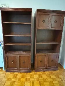 Two bookshelves $80