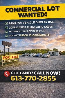 Commercial Lot or Office Space Wanted – Vehicle Display