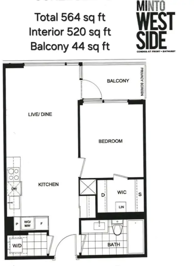 Spacious 1 bedroom 1 bath suite at Bathurst and Front - Photo 9