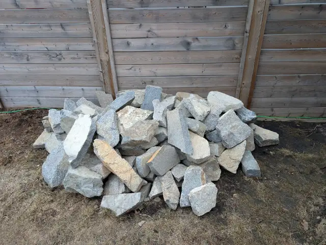 2 piles of salt and pepper granite