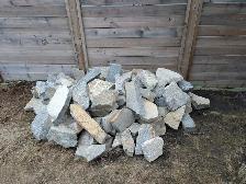 2 piles of salt and pepper granite