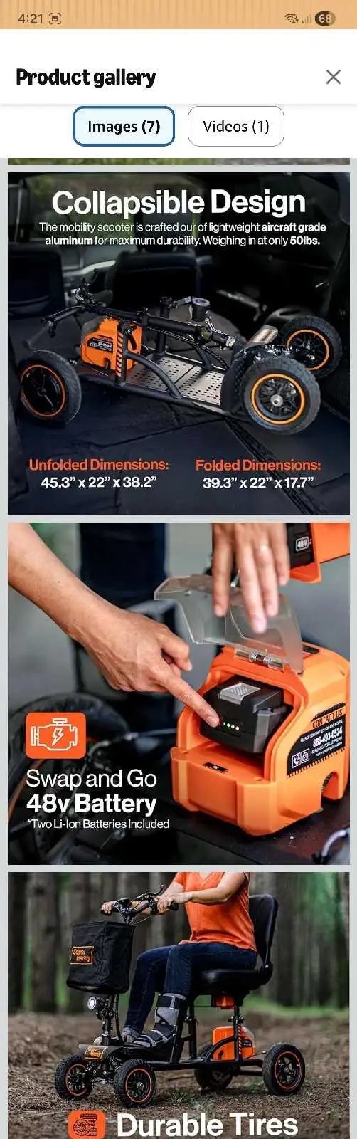 $500 4 wheel mobility scooter SuperHandy 2025 - Photo 3