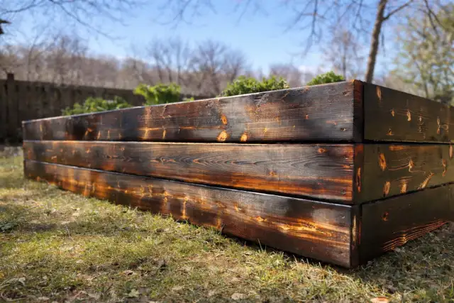 Charred Wood Garden Beds in Markham