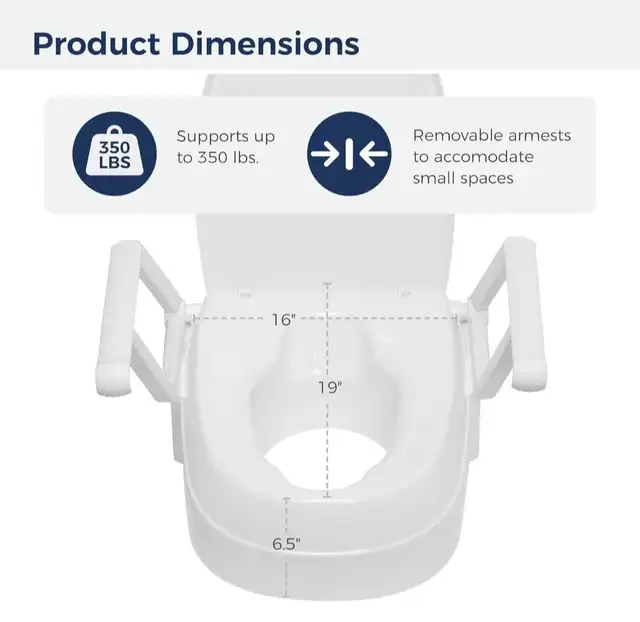 BNIB Drive Medical PreserveTech Universal Raised Toilet Seat - Photo 5