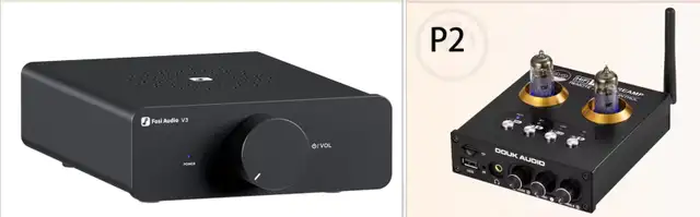 Amplificateur Fosi Audio V3 (36 volts)   préamp. Douk Audio P2