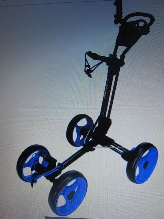 2 NEW HIGH QUALITY QWIK-FOLD 4 WHEEL GOLF CARTS