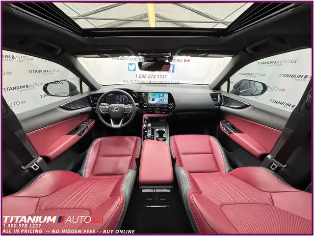 2022 Lexus NX 350h Hybrid AWD-Red Cooled Leather-Pano Roof-Wirel - Photo 12