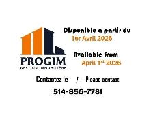 1 CH - 1 SDB - Montréal - $1,250 /mo