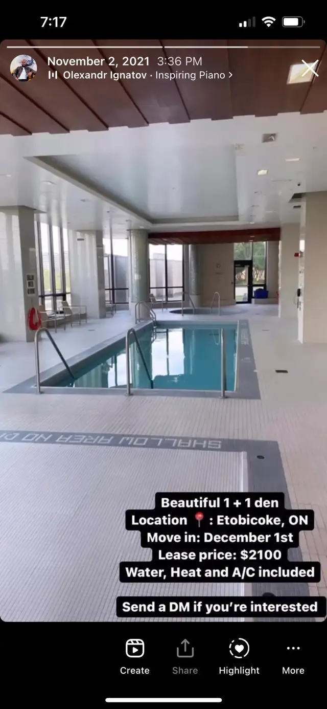 1 Den (Den with a door) |CN Views |$2400 | Near Subway   Parking - Photo 9