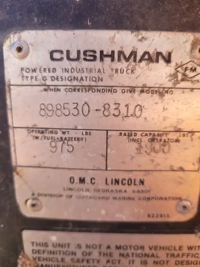 CUSHMAN WITH HYDRAULIC DUMPBOX 2 CYLINDER GAS ENGINE - Photo 9