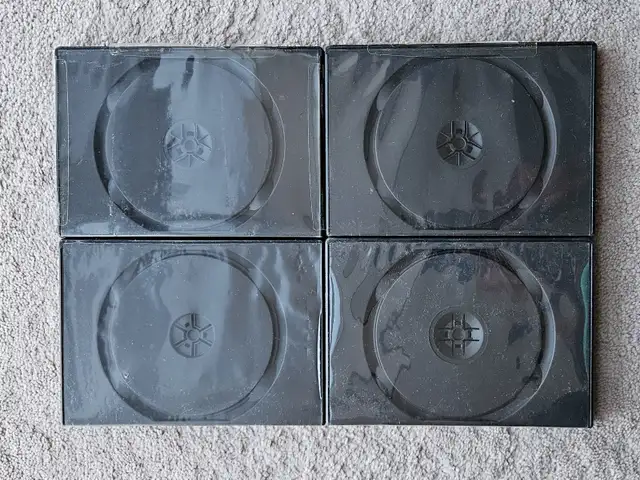 BRAND NEW 4 PACK EMPTY CD/DVD HARD CASE