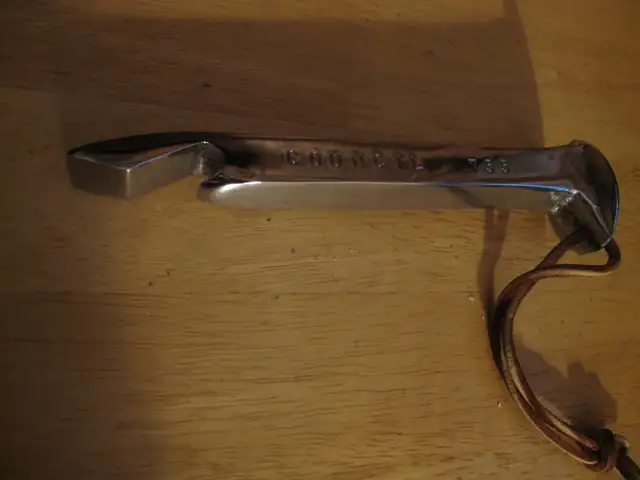 CHROME PLATED SAINT JOHN RAILROAD SPIKE BOTTLE OPENER MINT COND - Photo 2