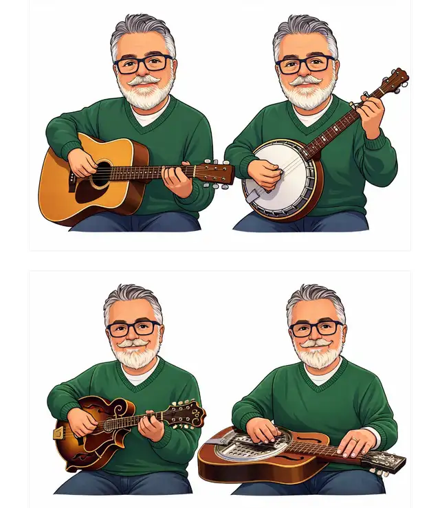 Learn Bluegrass Banjo, Guitar, Mandolin & Dobro