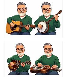 Learn Bluegrass Banjo, Guitar, Mandolin & Dobro