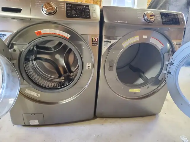 MINT! Samsung 27' Stainless Front-Load Stackable Washer & Dryer - Photo 8