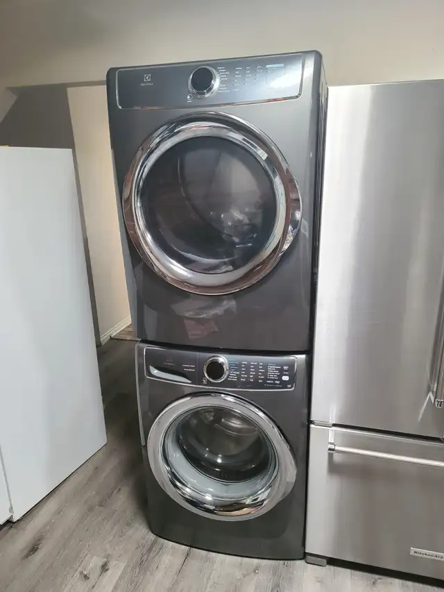 Electrolux 27' Grey Front-Load Stackable Washer & Electric Dryer