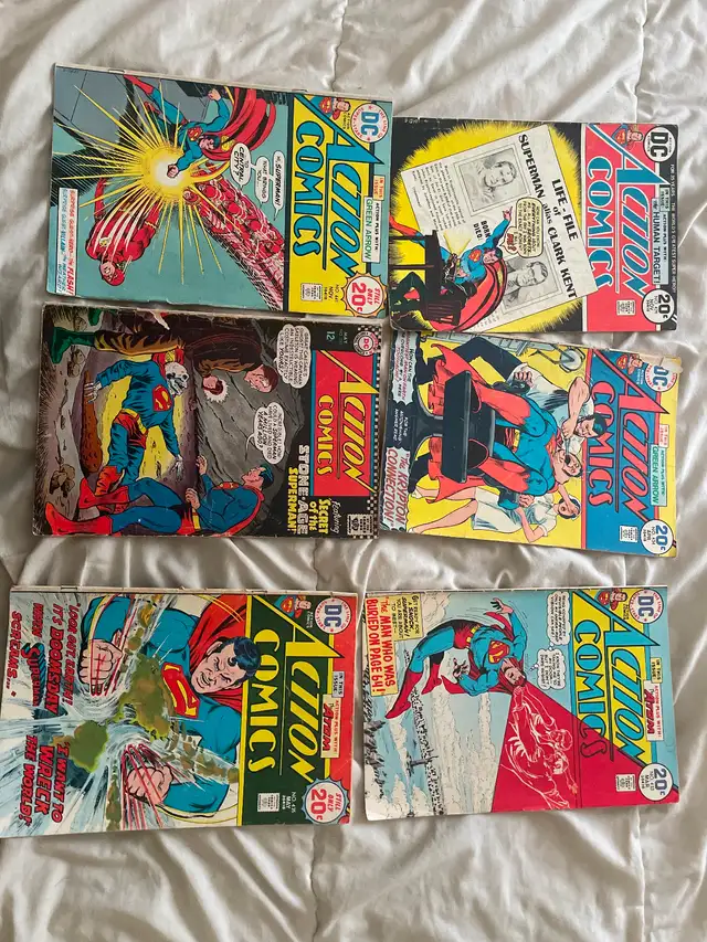 Lot of 6 DC comics Action comics featuring Superman