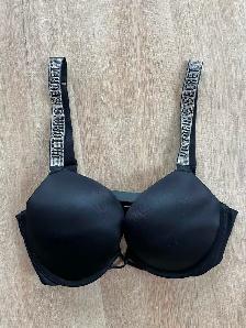 Victoria Secret Bombshell Shine Strap Bra - 34C Black