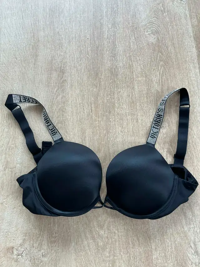 Victoria Secret Bombshell Shine Strap Bra - 34C Black - Photo 2