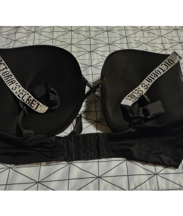 Victoria Secret Bombshell Shine Strap Bra - 34C Black - Photo 10