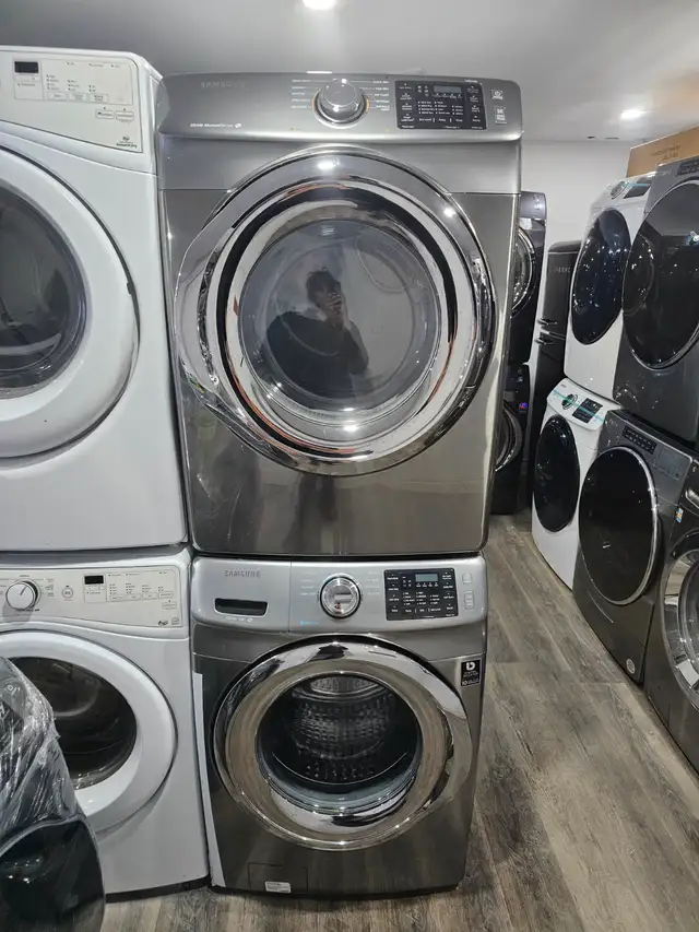 WOW Samsung 27' Stainless Steel Frontload Stackable Washer Dryer