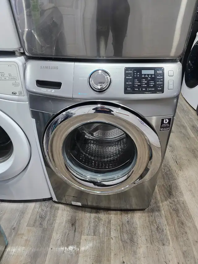 WOW Samsung 27' Stainless Steel Frontload Stackable Washer Dryer - Photo 2