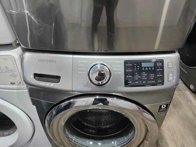 WOW Samsung 27' Stainless Steel Frontload Stackable Washer Dryer - Photo 3