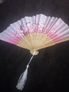 Decorative pink fan