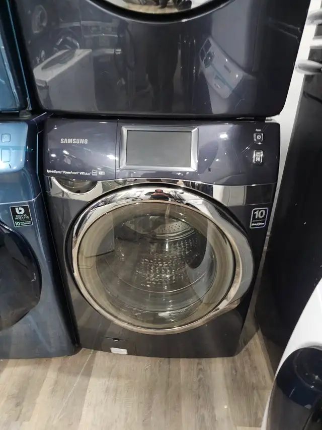 TOUCHSCREEN! Samsung 27' Grey Front-Load Stackable Washer Dryer - Photo 2