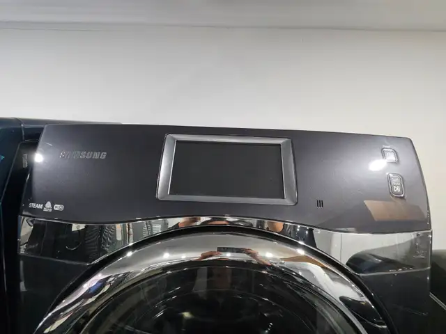TOUCHSCREEN! Samsung 27' Grey Front-Load Stackable Washer Dryer - Photo 6