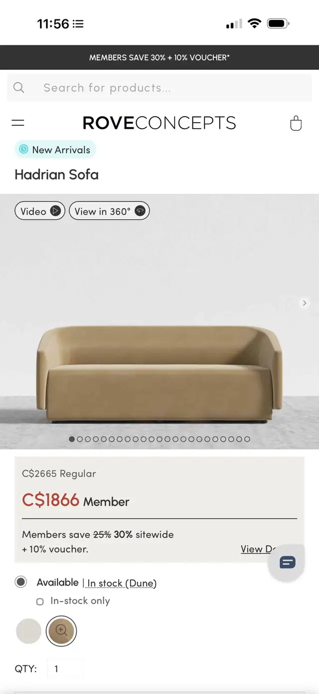 2 new rove concepts Hadrian sofas