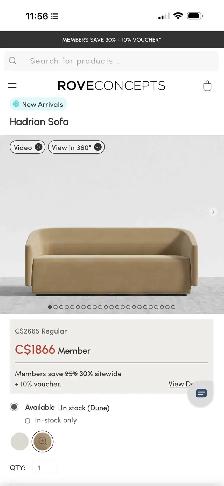 2 new rove concepts Hadrian sofas