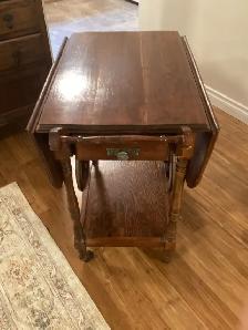 Antique Wooden Tea Wagon