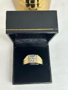 Invisible set Princess cut Men’s Diamond Ring