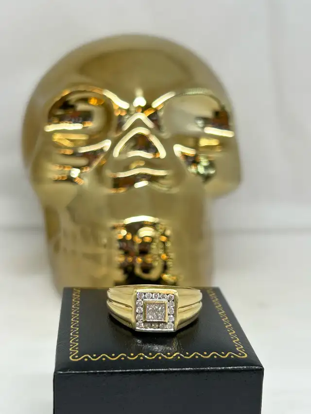 Invisible set Princess cut Men’s Diamond Ring - Photo 2