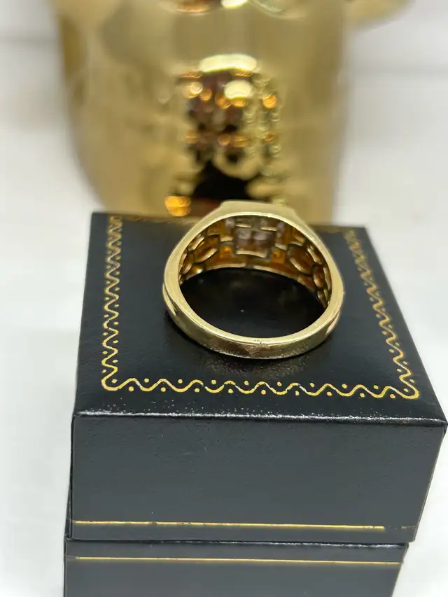 Invisible set Princess cut Men’s Diamond Ring - Photo 4