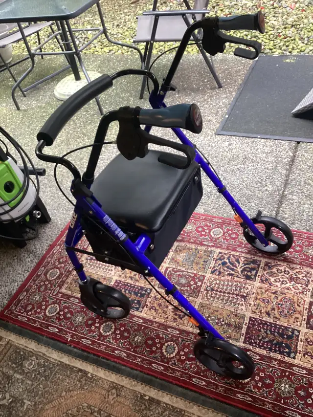 HUGO Dual Height Rolling Walker (Blue) - Photo 2