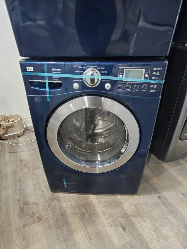 LG 27' Navy Blue Front-Load Stackable Washer & Electric Dryer - Photo 2