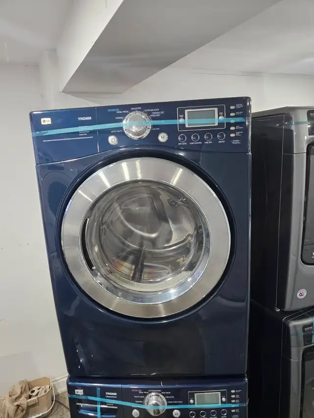 LG 27' Navy Blue Front-Load Stackable Washer & Electric Dryer - Photo 6