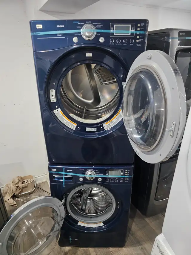 LG 27' Navy Blue Front-Load Stackable Washer & Electric Dryer - Photo 10