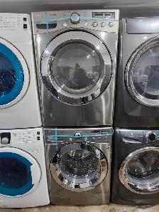 LG Stainless Steel 27' Front-Load Stackable Washer & Dryer Set