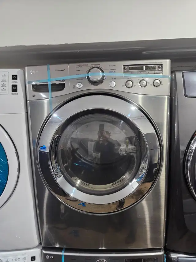 LG Stainless Steel 27' Front-Load Stackable Washer & Dryer Set - Photo 5