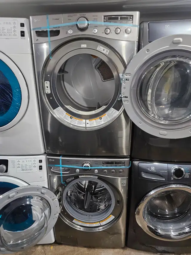 LG Stainless Steel 27' Front-Load Stackable Washer & Dryer Set - Photo 8