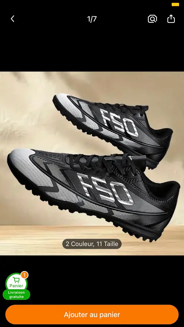 soulier de soccer homme 7- 7 1/2 - Photo 2