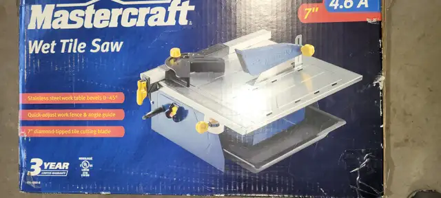 WET TILE SAW – 7 INCH – MASTERCRAFT